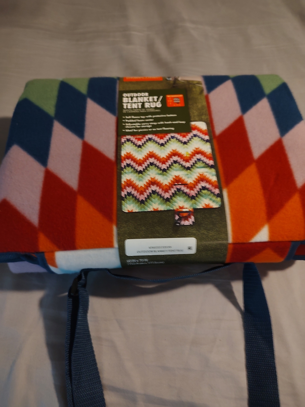 Ozark Trail Multicolor Chevron Duffel Bag - Red, Orange, Blue, Green, Pink